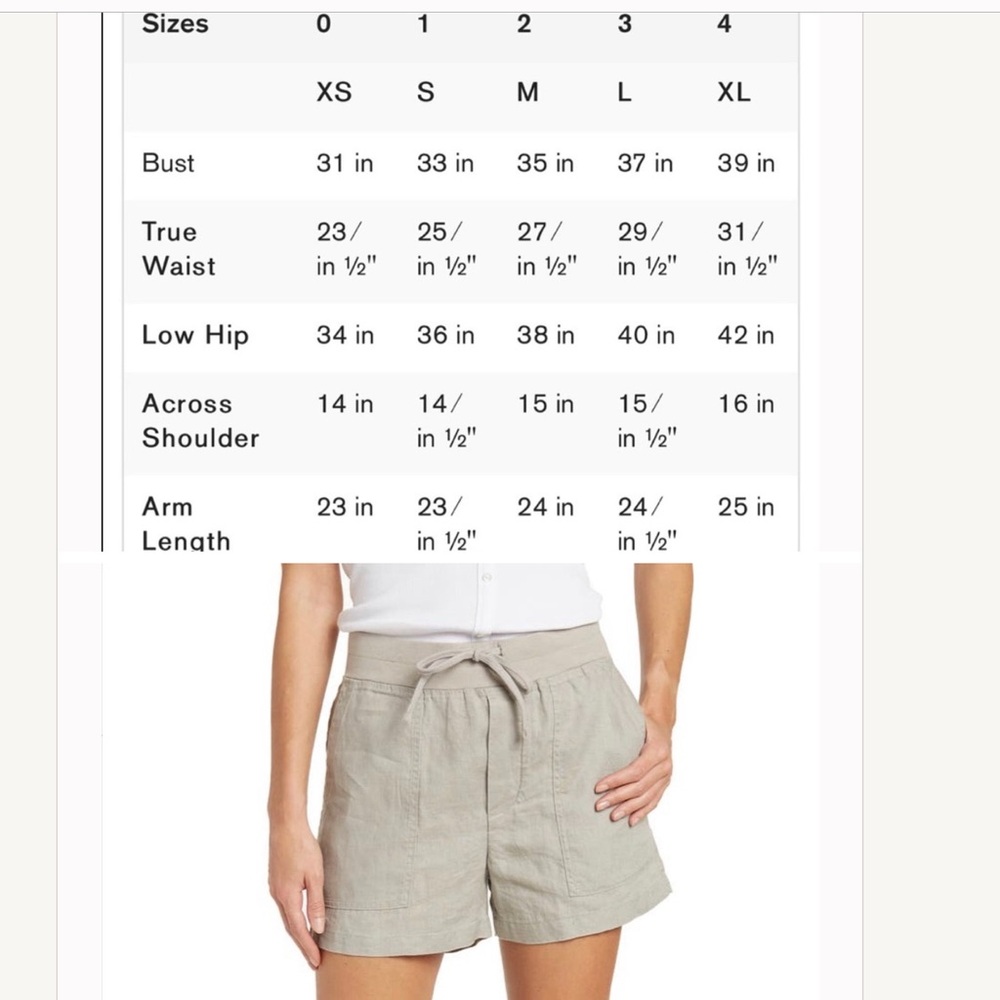 James Perse Linen Drawstring Shorts Size Medium - Picture 6 of 7